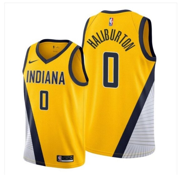Mens Youths Kids Tyrese Haliburton Yellow Stitched Jersey - Picture 1 of 5